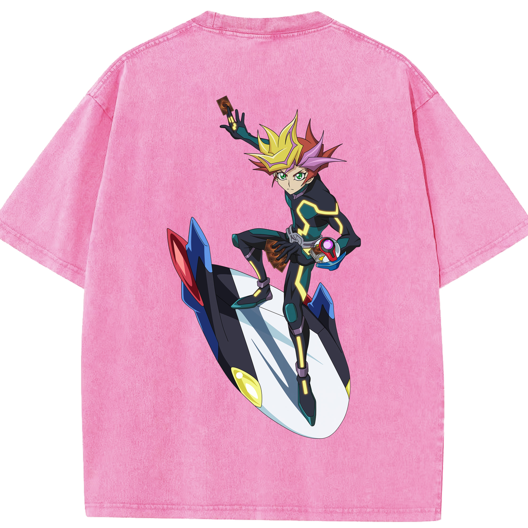 （画像用） 遊☆戯☆王 Yu-Gi-Oh! 綿100% ヴィンテージ風 半袖Tシャツ（背面プリント）